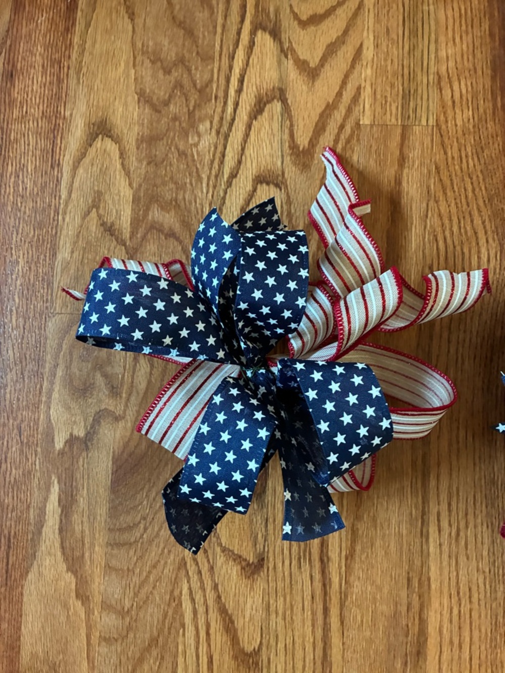 Patriotic Star-Spangled Holiday Bow - Blue, Red, White